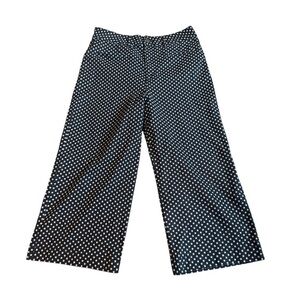 Venus Navy Star Print Wide-Leg Flare Pants – Size 14